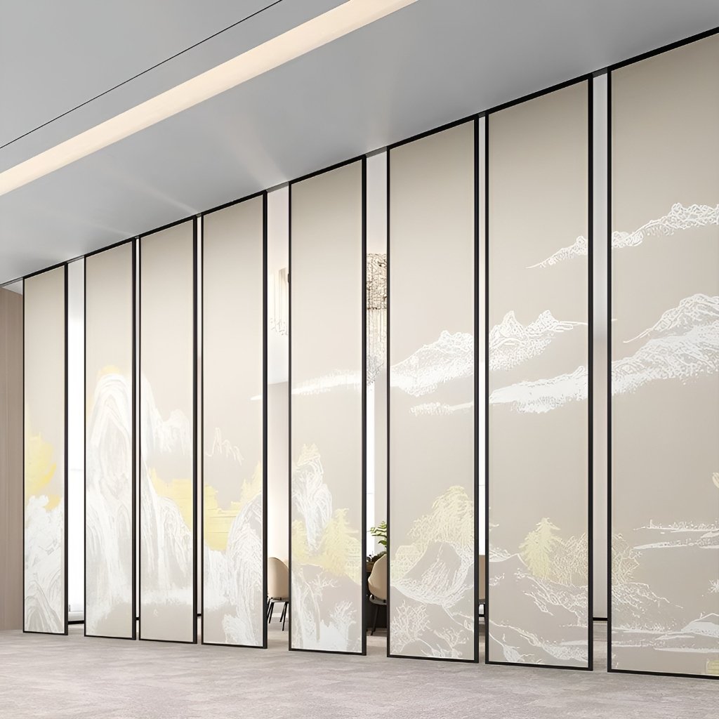Proyek Partisi Art Etched Gold Banquet Hall